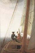 Caspar David Friedrich On the Sail-boat (mk10) oil painting